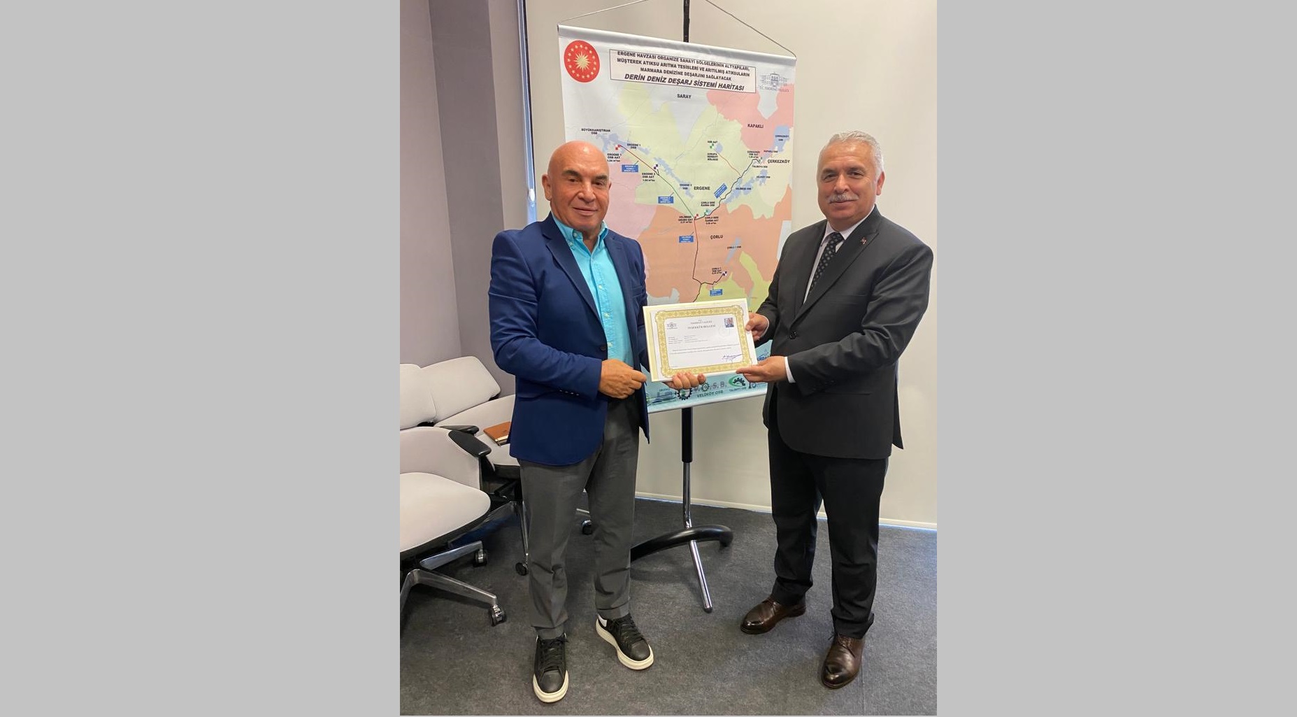 SN. VALİMİZ AZİZ YILDIRIM'DAN SANAYİCİMİZ MUSTAFA ALPAGUT'A TEŞEKKÜR BELGESİ